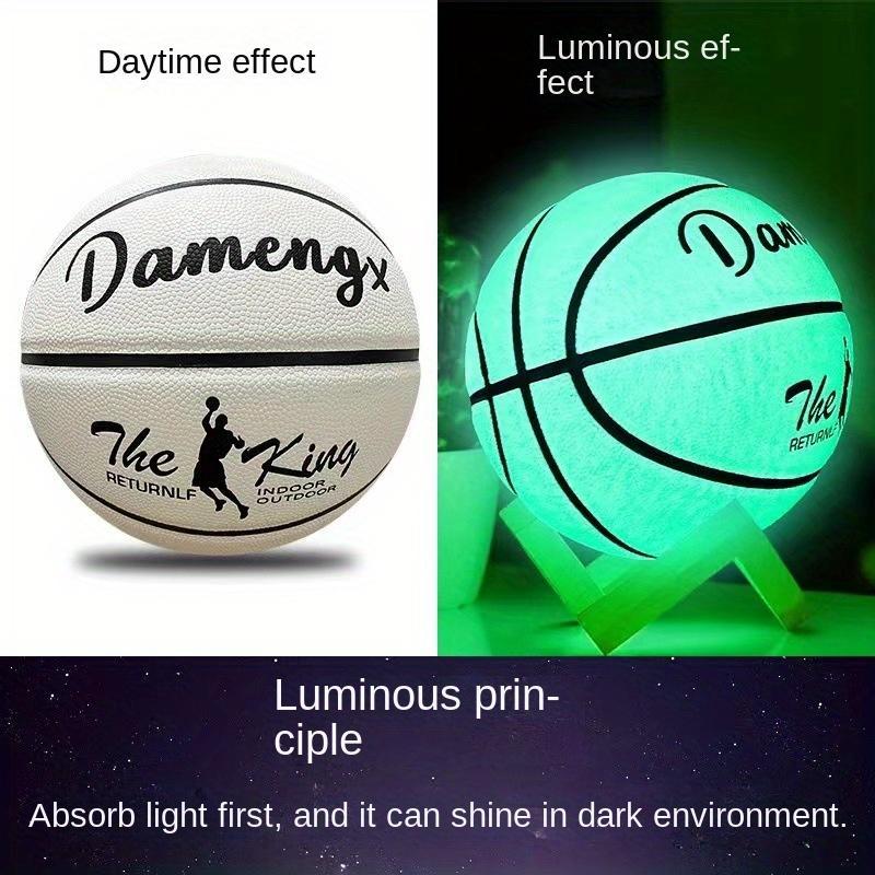 Luminous Basketball, 1 Count PU Soft Leather Outdoor Wear-resistant & Anti Slip Basketball, Basketball Equipment for Indoor Outdoor Use, Christmas Gift