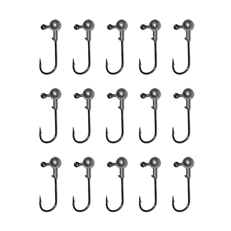 (15pack) High Quality Jig Head 1 64oz, 1 32oz, 1 16oz - Must-Have for every tackle box