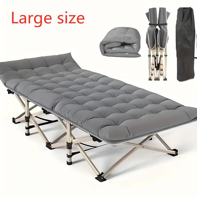 1pc 75in Extra-Large Double-Sided Mattress Foldable Sports & Outdoor Bed, Portable Heavy-Duty Stadium Guest Bed with Tote Bag and Stadium Seats