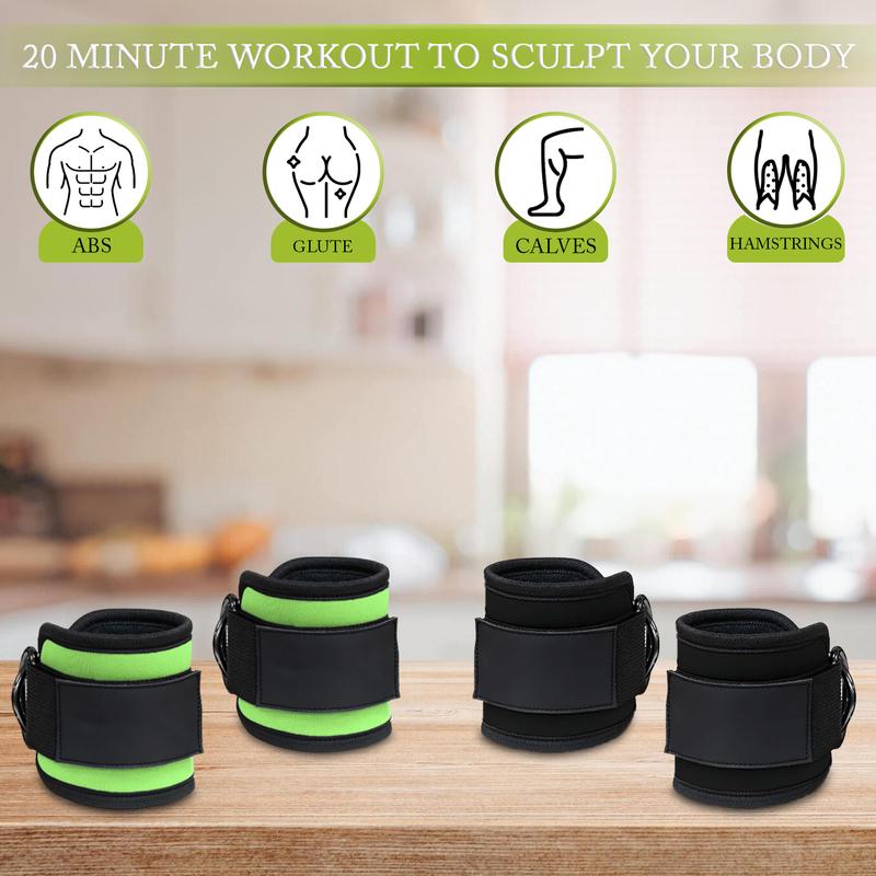 WOWZ ANKLE STRAPS for Lower Bodywork outs-Fitness Equipment for Cable Pulley Systems-A Pait