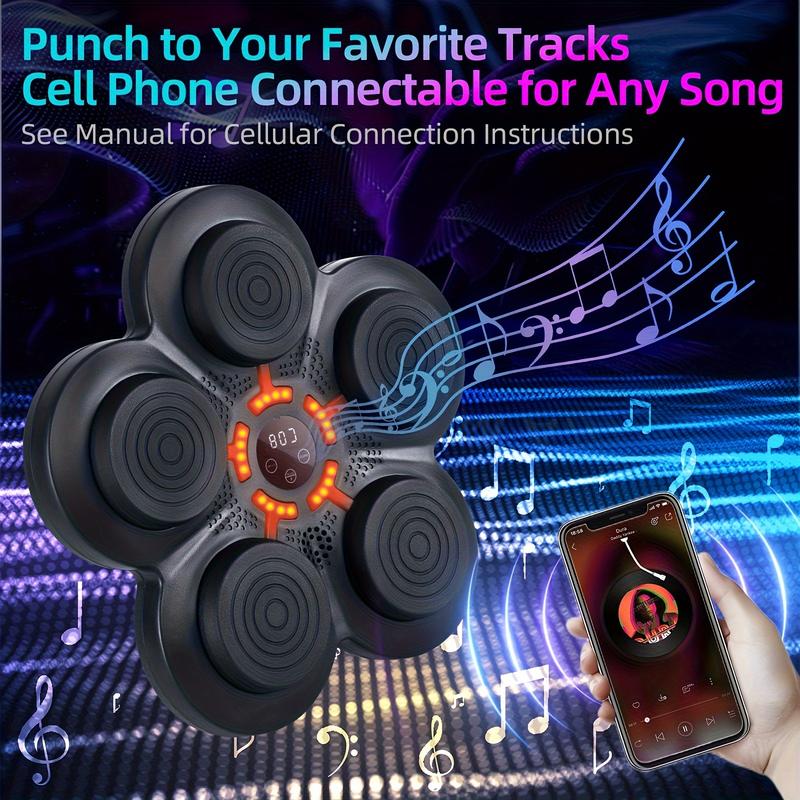 3 PCs Smart Music Boxing Machine, Wall Mounted Boxing Target, No Punching Installation, Adjustable Height, 9 Gear Speed Adjustment, Electronic Boxing Trainer with Gloves, Boxing Fitness Workout