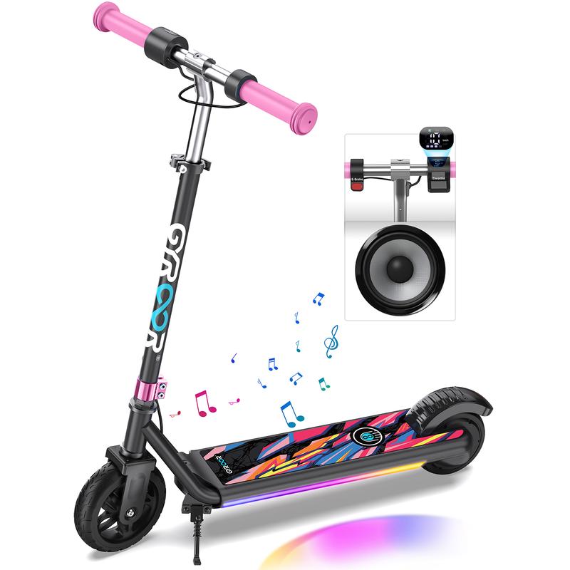 H30 Max Electric Scooter for Kids, LED Dispaly, 150W Powerful Motor, Dual Brake System, Adjustable Height and Speed, Best Presents for Kids