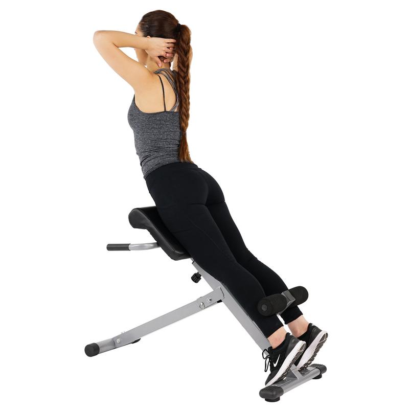 45 Degree Hyperextension Roman Chair,  Adjustable Height Hyper back extension, Foldable Ab Sit Up Bench for Home Gym