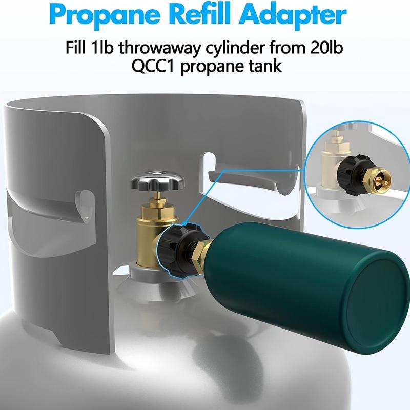 Propane Refill Adapter, 1 Count Easy Fill Propane Refill Adapter, LP Gas Cylinder Tank Coupler, Convenient and Safe Propane Tank Adapter