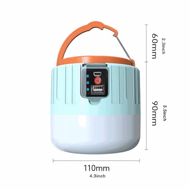 Solar Powered LED Camping Light, Waterproof USB Rechargeable Outdoor Tent Light, Portable Lantern Emergency Light for Camping Hiking