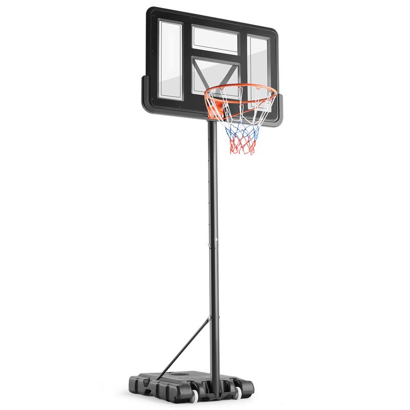 [Black Friday] RIMIKING Adjustable Portable Basketball Hoop, Adjustable Height, Sturdy Base, Shock-Absorbing Dunkable Rim, Portable Design, Durable Materials, LQJ-P10FT-BK