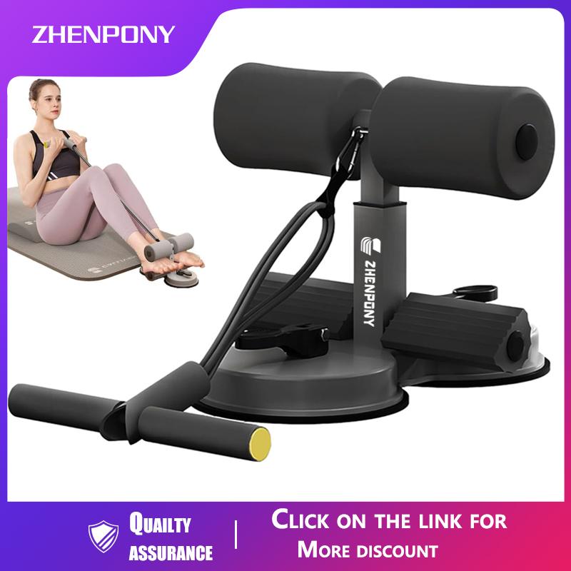 Sit Up Bar,Portable Adjustable Sit Up Floor Holder with 2 Strong Suction Cups and 1 Resistance Band,Sit up Bar Assistance Device for Ab Workouts,Sit-Ups & Core Exercises,Home Office Gym Exercises