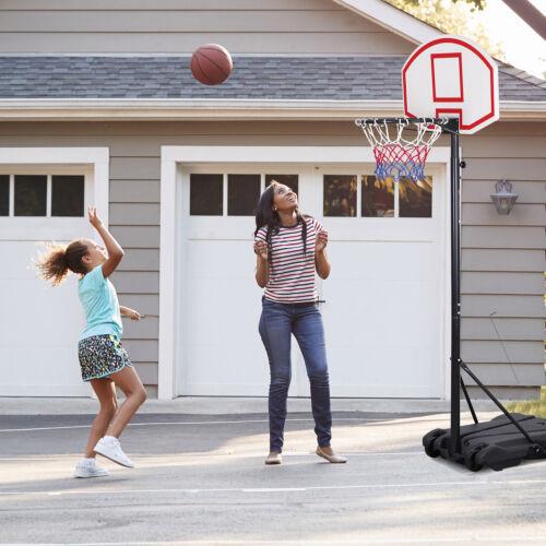 Answer E Basketball Hoop Outdoor Adjustable 5.5-7 Ft Portable Basketball Goals Stand Kids