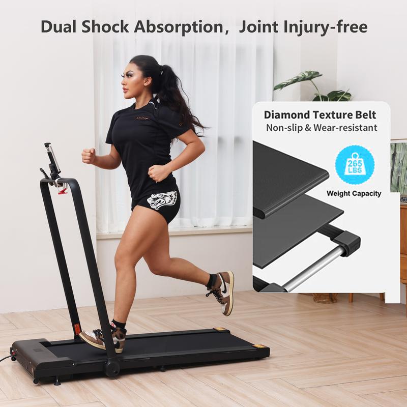 LICHICO YRUN Under Desk Treadmill 2-in-1 Portable Folding Treadmill with Stand,Remote Control for Remote Adjustment,Wheels for Easy Mobility,Suitable for Home and Office Use