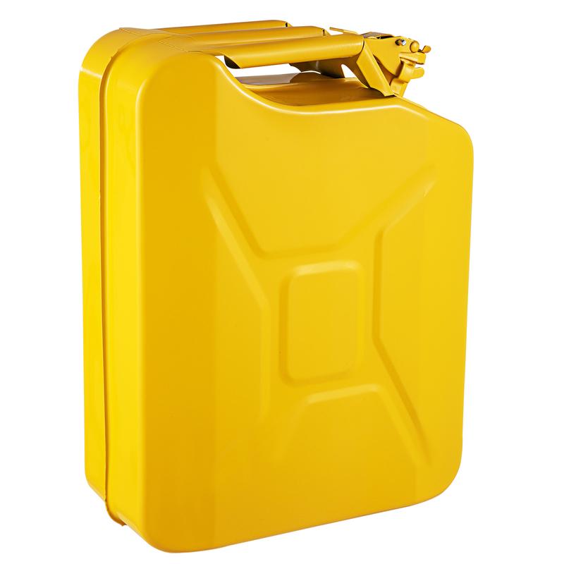 VEVOR Jerry Fuel Can, 5.3 Gallon   20 L Portable Jerry Gas Can with Flexible Spout System, Rustproof ＆ Heat-resistant Steel Fuel Tank for Cars Trucks Equipment, Yellow