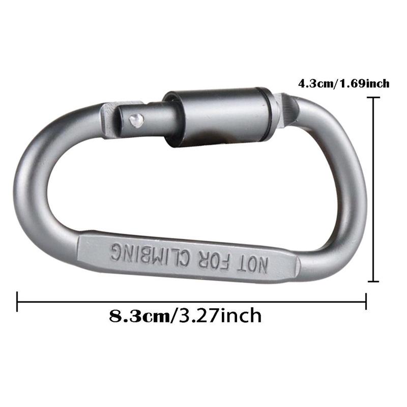 D Shaped Carabiner, Aluminum Alloy Carabiner Clip, Multifunctional Carabiner for Outdoor Climbing Hiking Camping, Leisure & Outdoor Recreation Equipment, Carabiner for  School Backpacks,  Camping Accessories  Camping Gadgets 2024