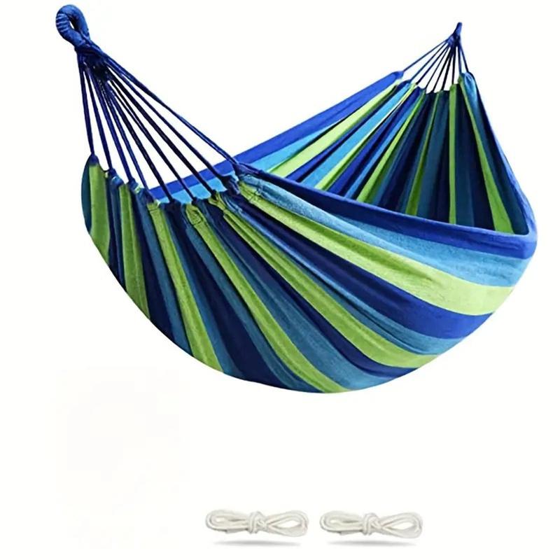 Outdoor Portable Hammock, 1 Set Summer Anti-rollover Camping Hammock With Storage Bag For Outdoor Backyard Garden, Solocamping, Bikepacking, Glamping, Patio Furniture, Summer Gift