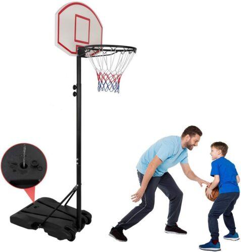 Answer E Basketball Hoop Outdoor Adjustable 5.5-7 Ft Portable Basketball Goals Stand Kids