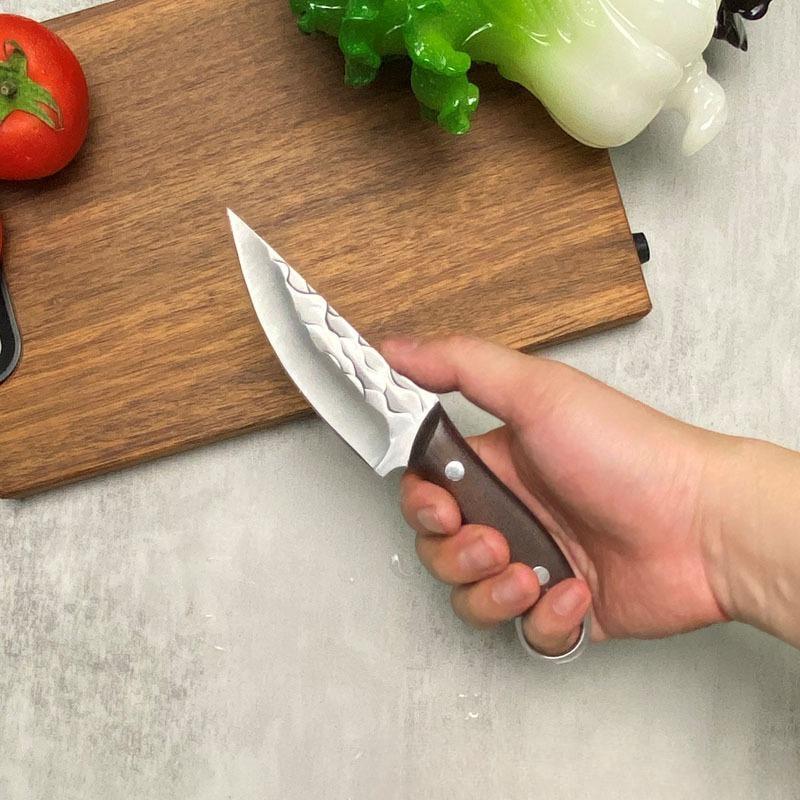 Stainless Steel Meat Knife, 1 Count Outdoor Cutting Knife with Knife Sheath, Convenient Fruit Knife for Camping Forging