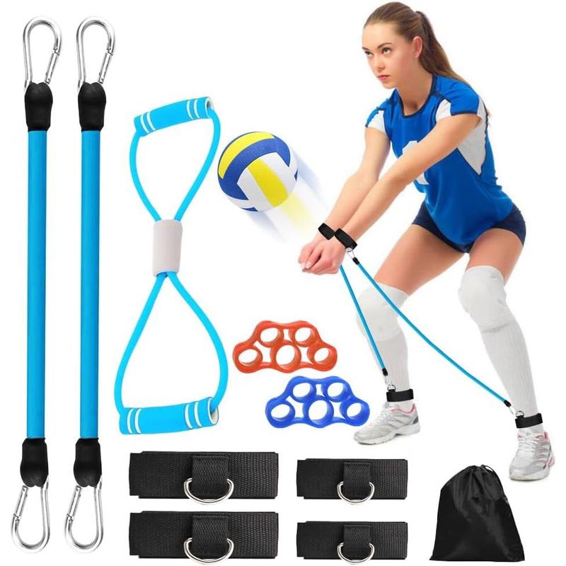 Volleyball Training Equipment,Volleyball Pass Aid Resistance Band,Elastic Rope Exercise Resistance Bands,Resistance Belt Set for Agility, Serving, Arm Swing Passing Training