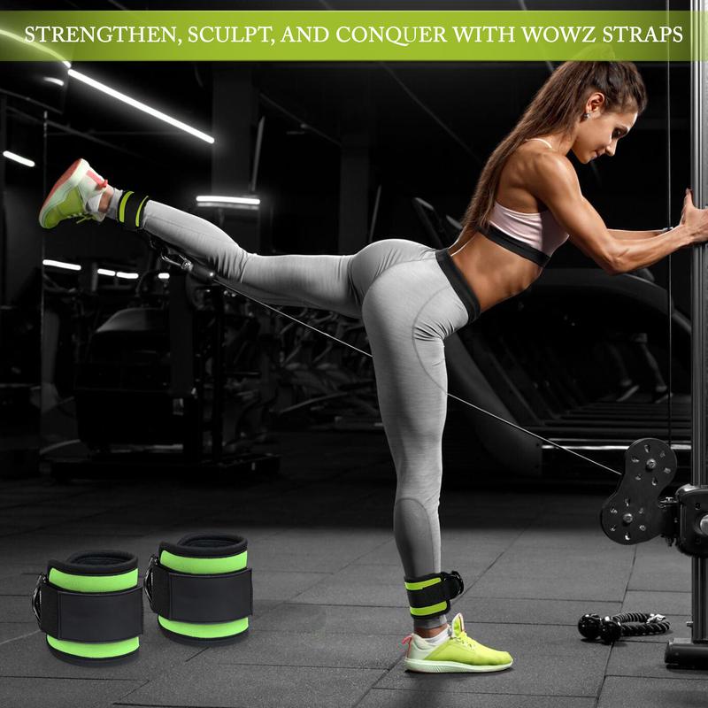 WOWZ ANKLE STRAPS for Lower Bodywork outs-Fitness Equipment for Cable Pulley Systems-A Pait