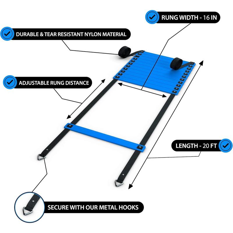 Agility  Equipment Set |Soccer  Equipment for  | Agility Ladder Speed  Equipment with Bag | Football  Equipment for Youth, Cones for Footwork