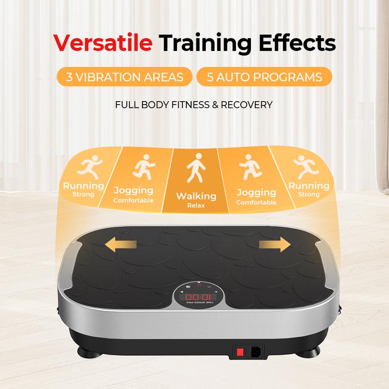 2024New Vibration Plate Exercise Machine-Whole Body Workout-Vibrate Plate with Loop Bands-Home Training Equipment for Women&Men-Max User Weight 330lbs