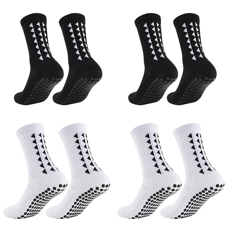 4 Pairs Of Men's Professional Thickened Football Socks For Men With Towel Bottom, Anti-slip Football Socks, Durable Long Socks