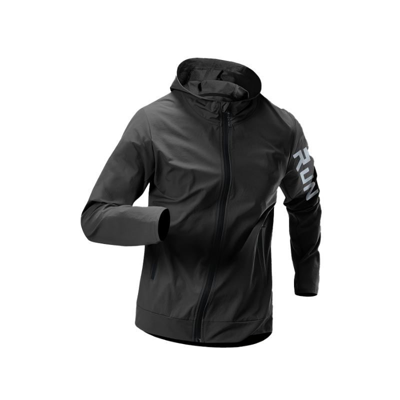 Men's Polyamide-Elastane Blend Sports Jacket with Stand Collar, Water-Resistant Windproof Track & Active Long-Sleeve Zippered Jacket for Hiking, Outdoor & Leisure Activities, Four Seasons Wear - Abrasion Resistant and Moisture-Wicking