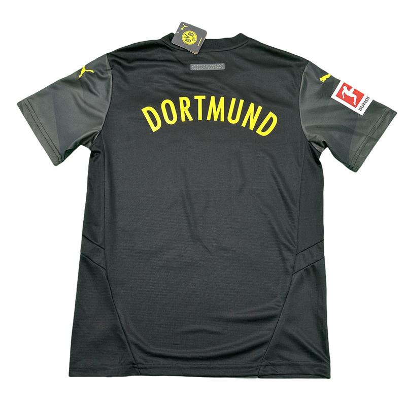 Puma 2425 BVB Borussia Dortmund Home Away Black and Yellow Stripes Vintage Short Sleeve Top Soccer Jerseys Quick Dry German Bundesliga