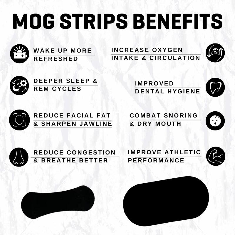 Mog Strips, one month supply, for sleep, exercise, mouth tape, nose tape, strips, long lasting adhesive, yoga, gym, comfort Comfort Skincare Comfort Skincare