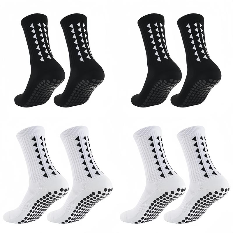 4 Pairs Of Men's Professional Thickened Football Socks For Men With Towel Bottom, Anti-slip Football Socks, Durable Long Socks