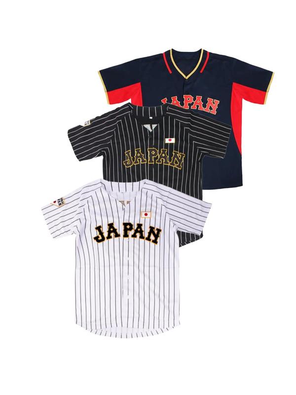 Sporty Men's Striped Embroidery Button V Neck Baseball Jersey, Back To School Loose Comfortable Short Sleeve Baseball Top,  Gym Tops, Athletic Clothes, Vintage Jerseys, Jerseys for Men, Sport & Outdoor 90s Clothes for Men