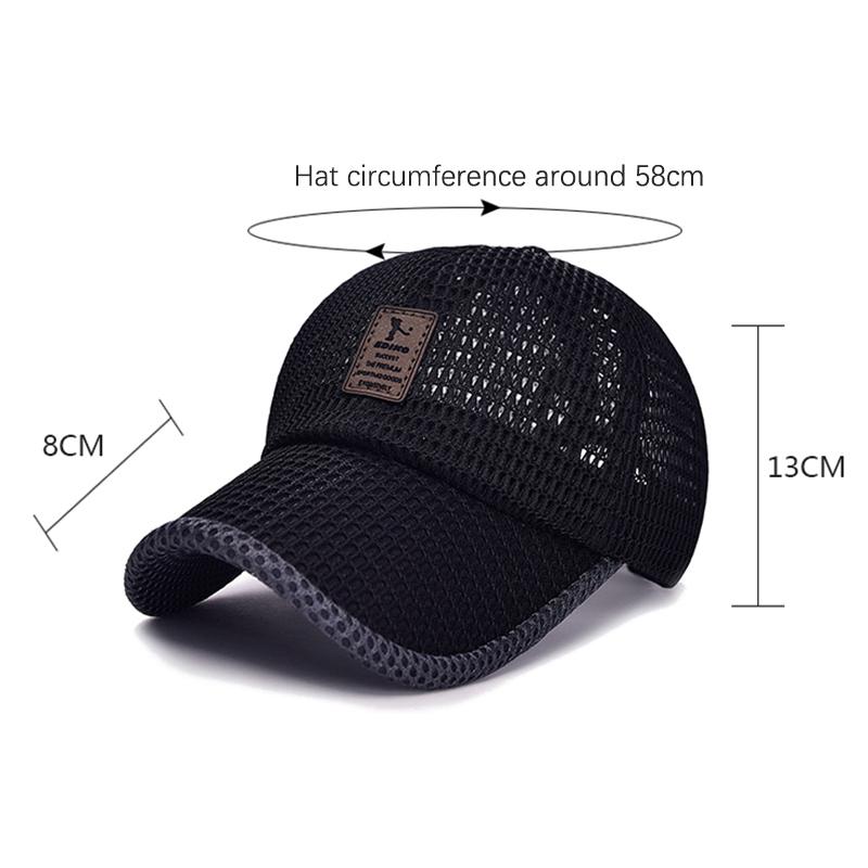 Summer Mesh Baseball Cap For Men Adjustable Breathable Caps Quick Dry Running Hat Baseball Cap For Men Women Outdoor Sports