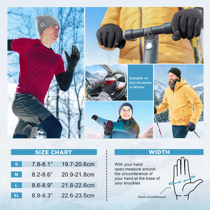 Rivmount Winter Gloves Women Men,Touchcreen Insulated Warm Gloves Cold Weather Windproof Thermal Snow Gloves Skiing,Driving,Biking,Running 605