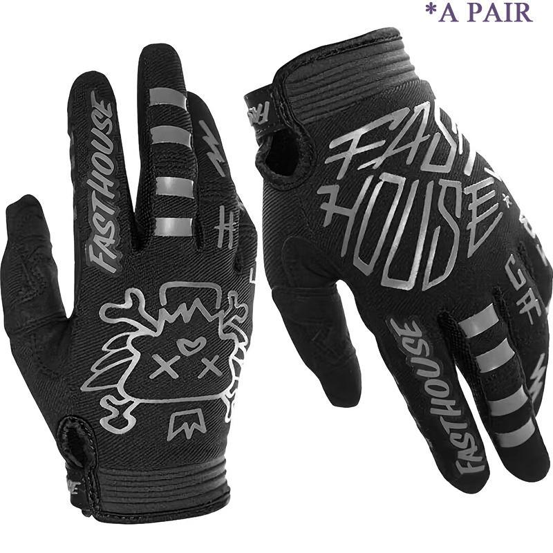 Full Finger Cycling Gloves, 1 Pair Non-slip Wear-resistant Gloves, Breathable & Comfortable Sports Gloves for Men & Women