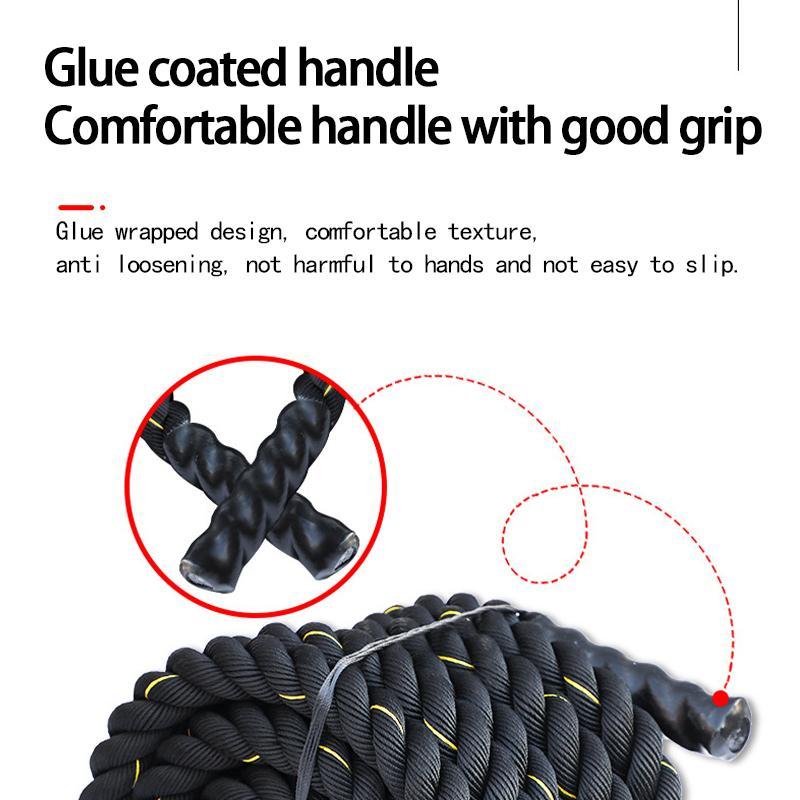 Battle Rope, Multi Strand Winding Non-slip Workout Rope for Cross-training and Strength Training, Heavy Duty Fitness Rope, Multifunctional Exercise Accessories, Fitness Equipment for Home Gym Workout