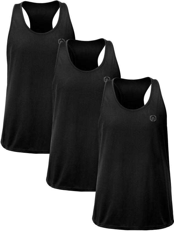 NELEUS Men's 3 Pack Quick Dry Fit Muscle Tank Top, I-shaped Vest work out athletic