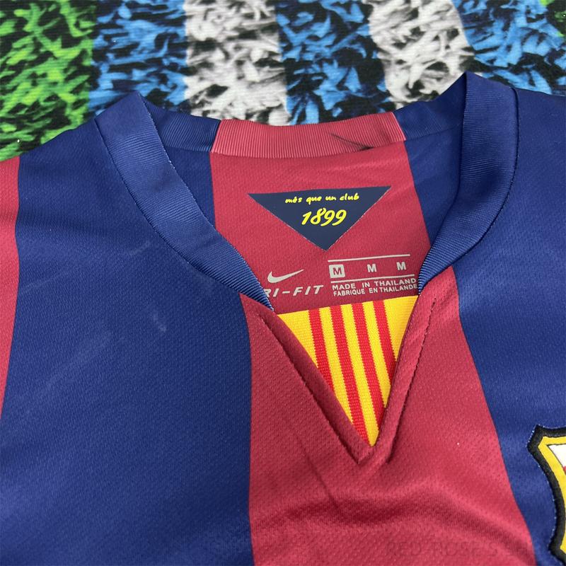 NIKE 14 15 Barcelona Home Vintage Jersey No. 11 Neymar Jr  Short Soccer Jersey