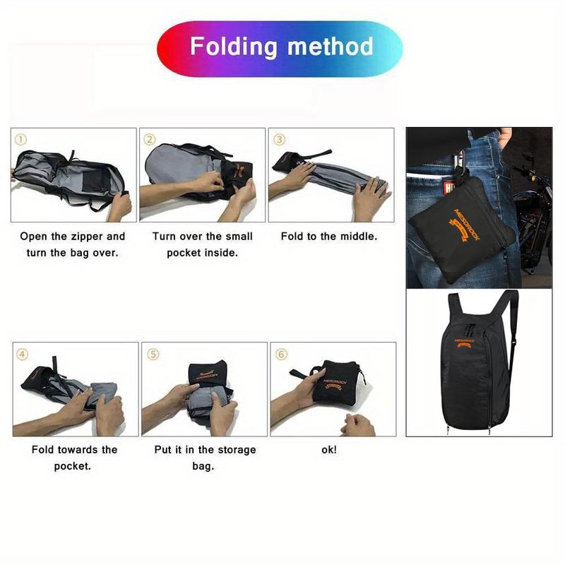 Compact Motorcycle Travel Backpack, Large Capacity Laptop Motorcycle Riding Bag, Expandable Helmet Backpack, Sports Storage Bag for Camping Hiking