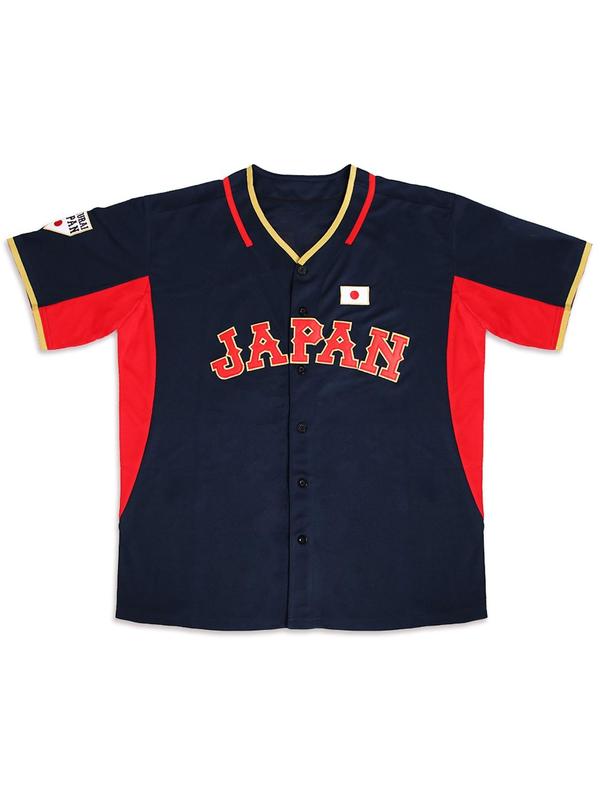 Sporty Men's Striped Embroidery Button V Neck Baseball Jersey, Back To School Loose Comfortable Short Sleeve Baseball Top,  Gym Tops, Athletic Clothes, Vintage Jerseys, Jerseys for Men, Sport & Outdoor 90s Clothes for Men