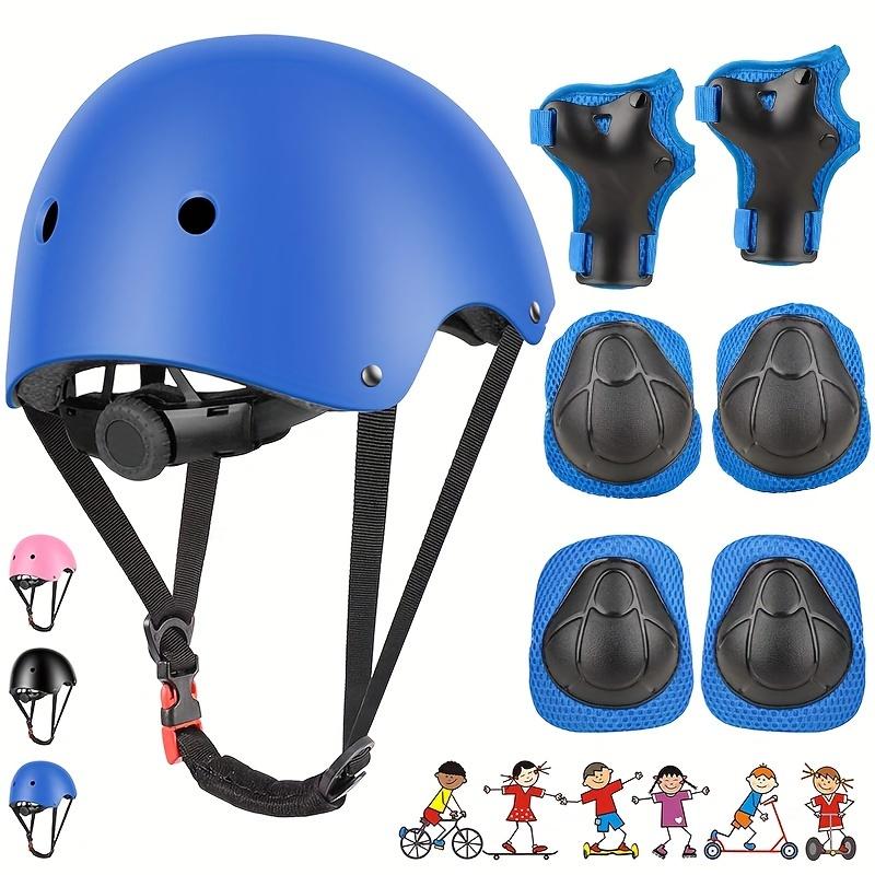 Teen Roller Skating Protective Gear Set, Teen Helmet, Skateboard Knee Pads, Elbow Pads, Wrist Pads, Adjustable Sports Protective Gear, Suitable for Boys and Girls Ages 3-12, Ideal for Roller Skating Scooters