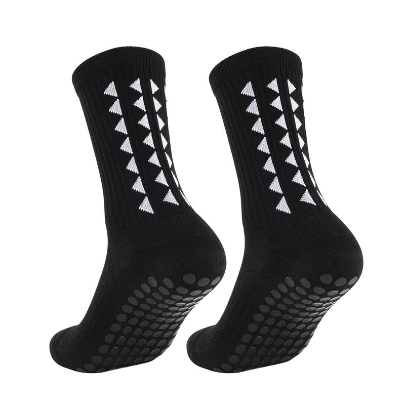 4 Pairs Men's Sports Grip Socks Soccer Socks Non-slip Socks With Grip Pads For Football Basketball