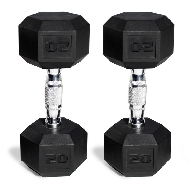 300lb Rubber Hex Dumbbell Set for Home Gym Fitness