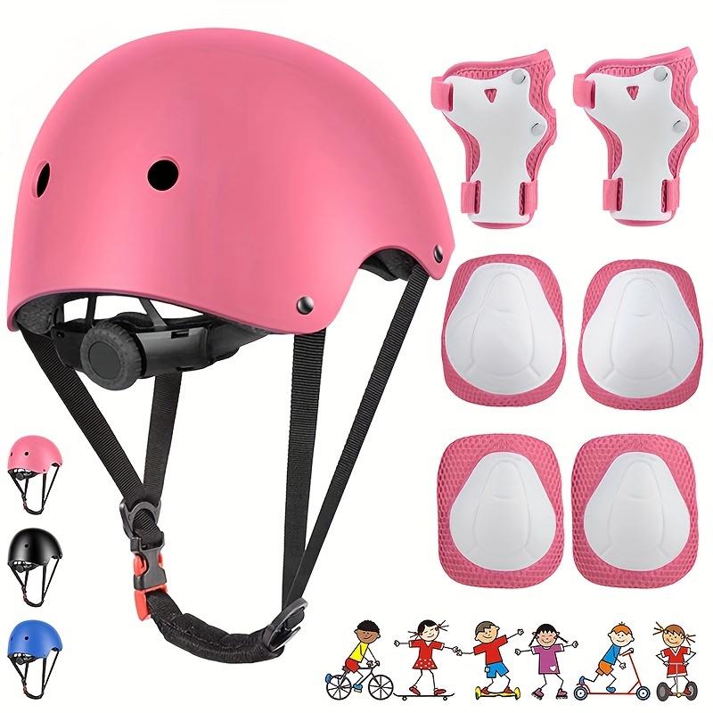 Teen Roller Skating Protective Gear Set, Teen Helmet, Skateboard Knee Pads, Elbow Pads, Wrist Pads, Adjustable Sports Protective Gear, Suitable for Boys and Girls Ages 3-12, Ideal for Roller Skating Scooters