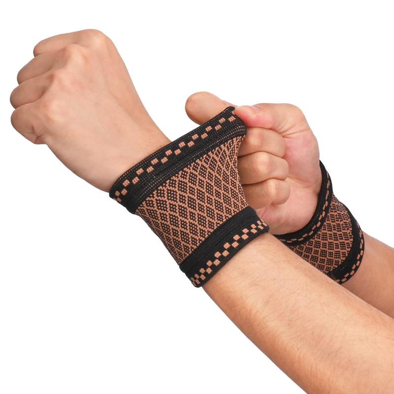 2pcs Wrist Compression Sleeve, Comfortable Breathable Wrist Support for Men Women Tennis, Sports, Fitness, Gym Accessories