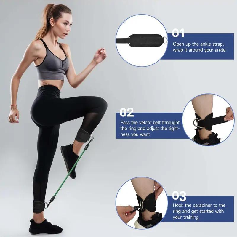 Ankle Resistance Bands with Cuffs for Leg & Glute Training, Kickbacks & Hip Exercises, Workout Equipment, Best Christmas Gift for Dad, Mom, Boy & Girl