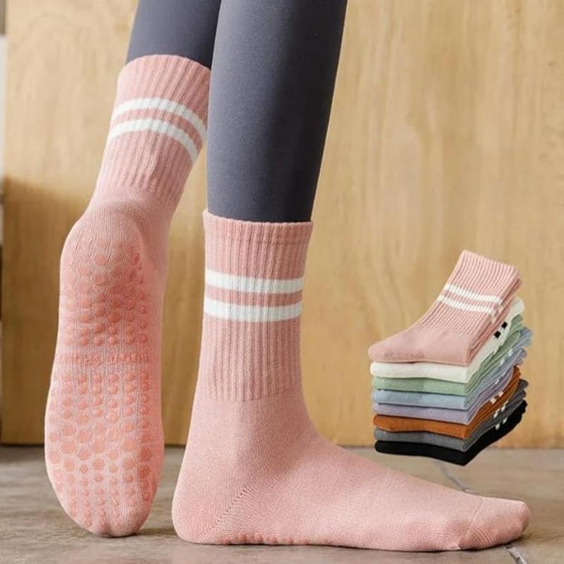 Pilates Women's Grip Socks Yoga Socks Non-slip ballet hospital socks 3 pairs of grip ankle socks