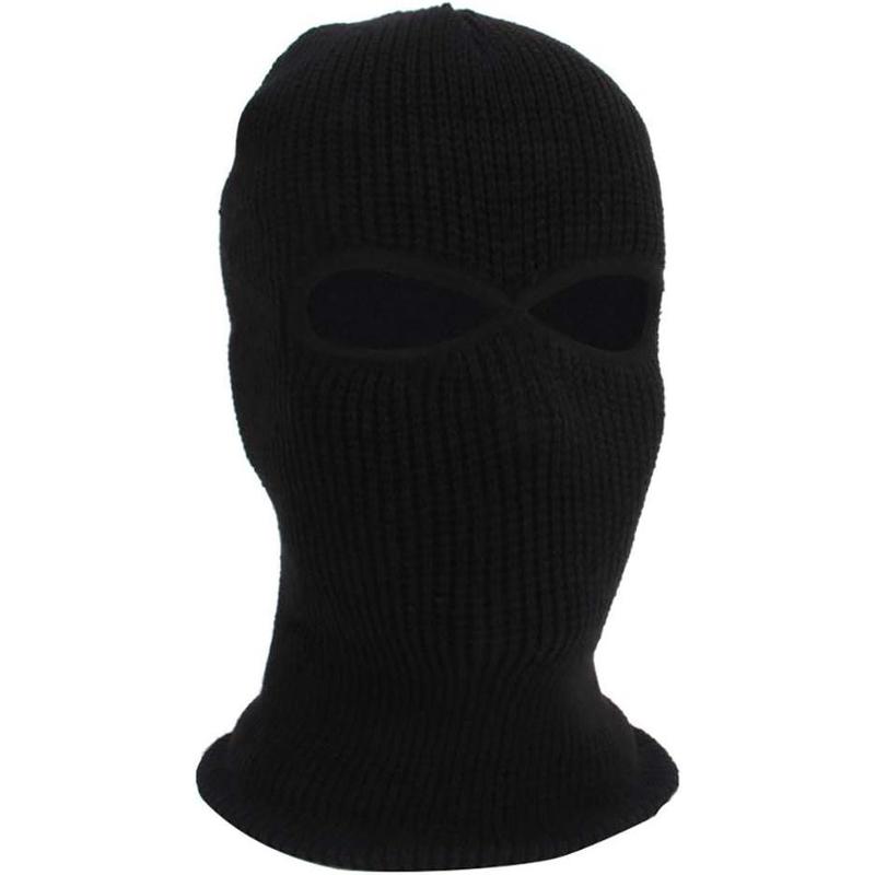 Winter 2 Hole Knitted Full Face Cover Ski Mask Bike Cycling Balaclava Headwrap for Women Men Outdoor Sports