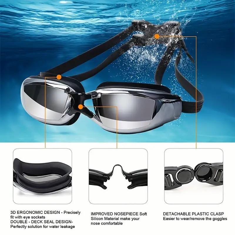 Swimming Diving Goggles Clear Vision Anti-fog Waterproof Professional Swim Goggles, Water Sports Swimming Training Supplies leakproof goggles