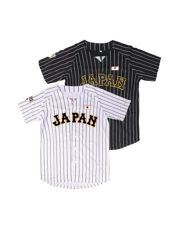 Sporty Men's Striped Embroidery Button V Neck Baseball Jersey, Back To School Loose Comfortable Short Sleeve Baseball Top,  Gym Tops, Athletic Clothes, Vintage Jerseys, Jerseys for Men, Sport & Outdoor 90s Clothes for Men
