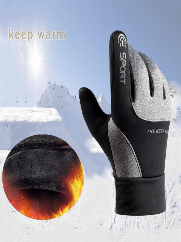 Winter Thermal Gloves, Glove Hiking, 1 Pair Men & Women Touch Screen Water Resistant Windproof Anti Slip Heated Glove, Hands Warm for Hiking Driving Running Bike Cycling, Outdoor Accessories