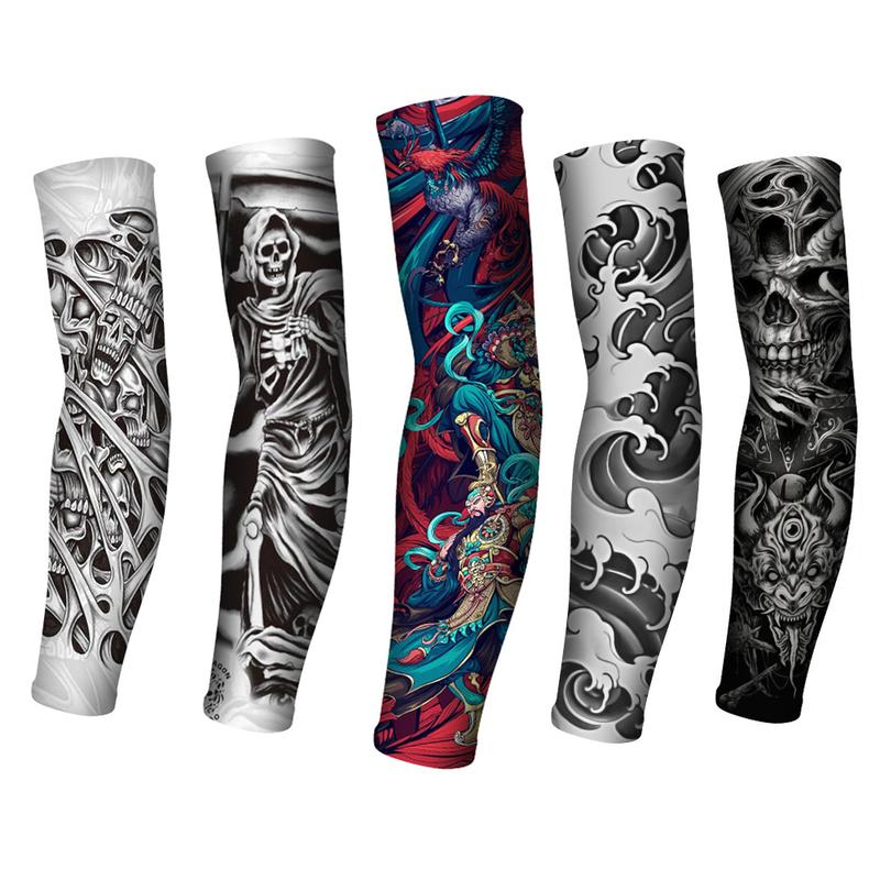 2 Pairs of Tattoo Sleeves, Unique Arm Sleeves, Sun Resistant Cooling Sleeves, UV Protection Cover for Sports sport arm