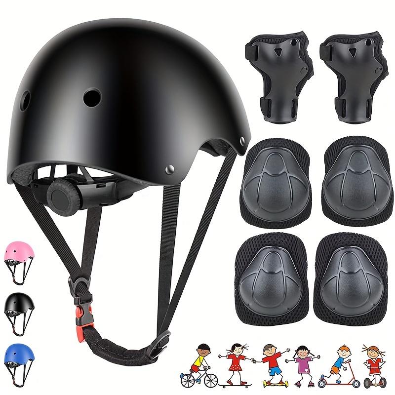 Teen Roller Skating Protective Gear Set, Teen Helmet, Skateboard Knee Pads, Elbow Pads, Wrist Pads, Adjustable Sports Protective Gear, Suitable for Boys and Girls Ages 3-12, Ideal for Roller Skating Scooters