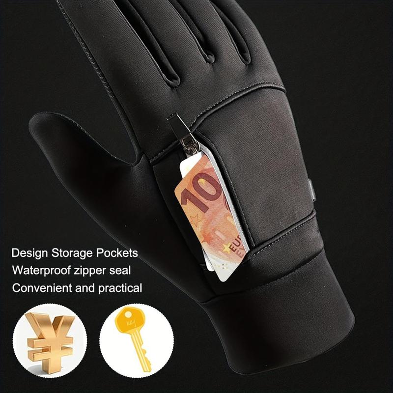 Touch Screen Non-slip Waterproof Windproof Gloves, 1 Pair Fashionable Outdoor Winter Gloves, Sports Gloves for Cycling, Skiing, Hiking